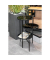 Beistelltisch 47567, 71cm (H), 56x39cm (BxT), rund, schwarz / schwarz