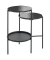 Beistelltisch 47567, 71cm (H), 56x39cm (BxT), rund, schwarz / schwarz