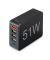 hama 5in1 USB-Ladestation schwarz 1,2 m, 51 Watt