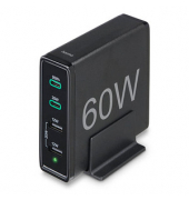 4in1 USB-Ladestation schwarz 1,2 m, 60 Watt