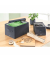 Aufbewahrungsbox Fabric 61440089, ca. 6 Liter, au&szlig;en 380x285x203mm, recycelte Pappe mit Stoff&uuml;berzug, zu 71% recycelbar samtgrau