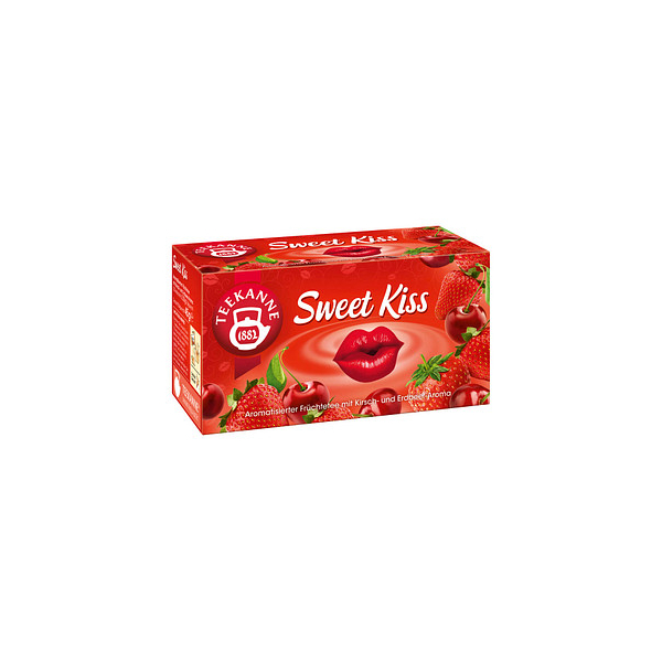 Teekanne Tee Sweet Kiss 7844, Kirsch- und Erdbeer, Beutel 4009300019374 Teekanne 20 Beutel