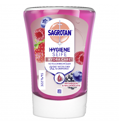 Fl&uuml;ssigseifen 3025762 HYDRA CARE NO TOUCH, Brombeere & Waldfr&uuml;chte, 250 ml, Nachf&uuml;llflasche