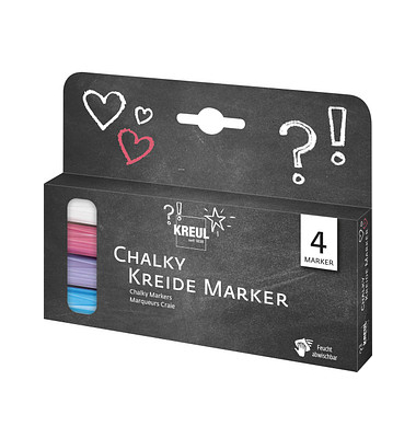 4 KREUL Chalky Kreidemarker farbsortiert 2,0 - 3,0 mm