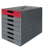 DURABLE Schubladenbox IDEALBOX PLUS  graurot 776303, DIN C4 mit 7 Schubladen