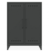 BISLEY Sideboard Fern Middle, FERMID634 anthrazitgrau 6 Fachböden 80,0 x 40,0 x 110,0 cm