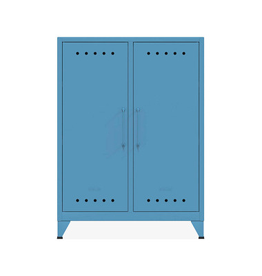 BISLEY Sideboard Fern Middle, FERMID605 blau 6 Fachböden 80,0 x 40,0 x 110,0 cm