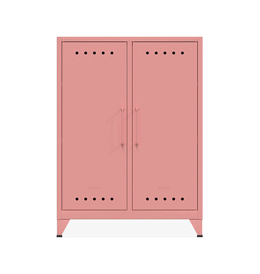 BISLEY Sideboard Fern Middle, FERMID620 pastelpink 6 Fachböden 80,0 x 40,0 x 110,0 cm