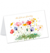 Geburtstagskarten Blumenwiese LU2534 17,5cm x 11,5cm (BxH) 300g Motiv Chromopapier FSC