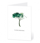 Trauerkarten Baum LU2330 11,5cm x 17,5cm (BxH) 300g Motiv Chromopapier FSC