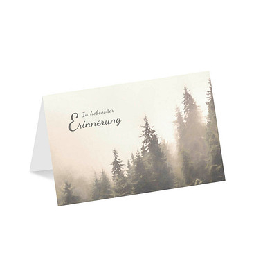 Trauerkarten Nebelwald LU1687 11,5cm x 17,5cm (BxH) 300g Motiv Chromopapier FSC