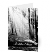 Trauerkarten Wald im Licht LU1350 11,5cm x 17,5cm (BxH) 300g Motiv Chromopapier FSC