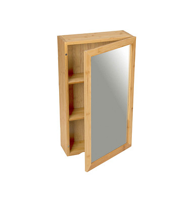 WENKO Spiegelschrank Bambusa braun 35,0 x 15,0 x 60,0 cm