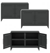 Sideboards Fern Cabby, FERCAB634P3 anthrazitgrau 4 Fachböden 114,0 x 40,0 x 72,5 cm