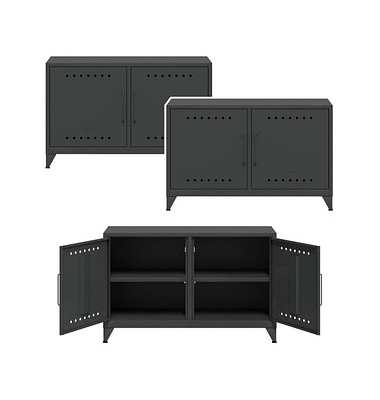 Sideboards Fern Cabby, FERCAB634P3 anthrazitgrau 4 Fachböden 114,0 x 40,0 x 72,5 cm