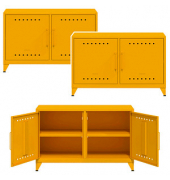 Sideboards Fern Cabby, FERCAB642P3 gelb 4 Fachböden 114,0 x 40,0 x 72,5 cm