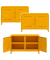 Sideboards Fern Cabby, FERCAB642P3 gelb 4 Fachböden 114,0 x 40,0 x 72,5 cm