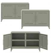 Sideboards Fern Cabby, FERCAB645P3 lichtgrau 4 Fachböden 114,0 x 40,0 x 72,5 cm