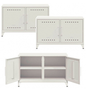 Sideboards Fern Cabby, FERCAB696P3 verkehrsweiß 4 Fachböden 114,0 x 40,0 x 72,5 cm