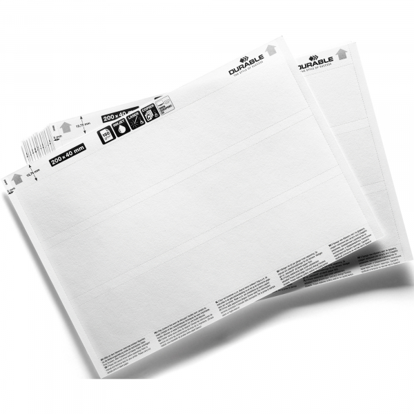 4005546990002 - Beschriftungsbogen LABEL REFILL perforiert bedruckbar B 200 x H 40 mm 60 Schilder