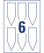 Steckschilder Folie 190µ 128x47mm 10 Blatt, weiß, matt, mikroperforiert