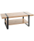 Couchtisch, 45cm (H), 120x60cm (BxT), rechteckig, eiche / schwarz
