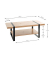 Couchtisch, 45cm (H), 120x60cm (BxT), rechteckig, eiche / schwarz