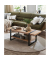 Couchtisch, 45cm (H), 120x60cm (BxT), rechteckig, eiche / schwarz