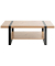 Couchtisch, 45cm (H), 120x60cm (BxT), rechteckig, eiche / schwarz
