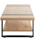 Couchtisch, 45cm (H), 120x60cm (BxT), rechteckig, eiche / schwarz