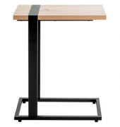Beistelltisch 37400, 64cm (H), 24x49cm (BxT), rechteckig, bergen-eiche / schwarz