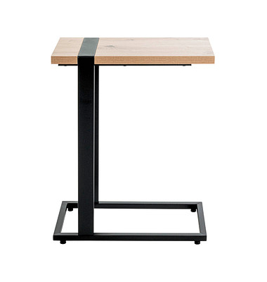Beistelltisch 37400, 64cm (H), 24x49cm (BxT), rechteckig, bergen-eiche / schwarz