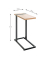 Beistelltisch 37400, 64cm (H), 24x49cm (BxT), rechteckig, bergen-eiche / schwarz