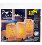 Papiertüten für Tischlichter Weihnachtsbaum weiß Papier-Lichtertüten