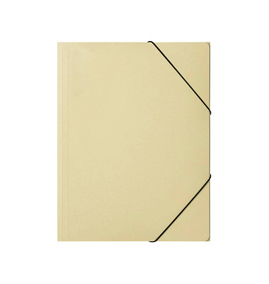 Eckspannmappe Pastell eco 21609-04, A4 gelb Polypropylen, mit 3 Einschlagklappen