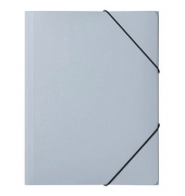 Eckspannmappe Pastell eco 21609-14, A4 graublau Polypropylen, mit 3 Einschlagklappen