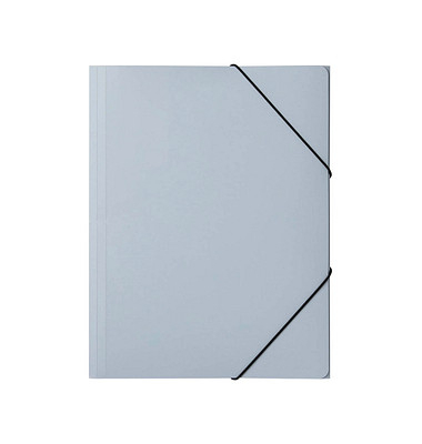 Eckspannmappe Pastell eco 21609-14, A4 graublau Polypropylen, mit 3 Einschlagklappen