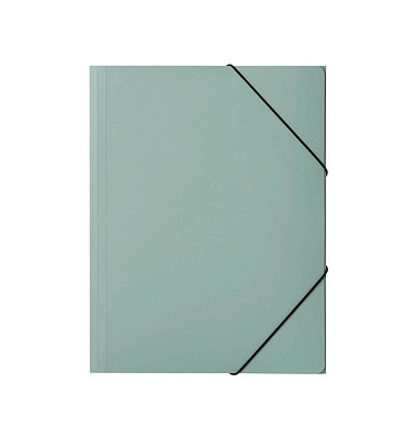 Eckspannmappe Pastell eco 21609-18, A4 minze Polypropylen, mit 3 Einschlagklappen