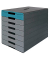 DURABLE Schubladenbox IDEALBOX PLUS  graublau 776306, DIN C4 mit 7 Schubladen