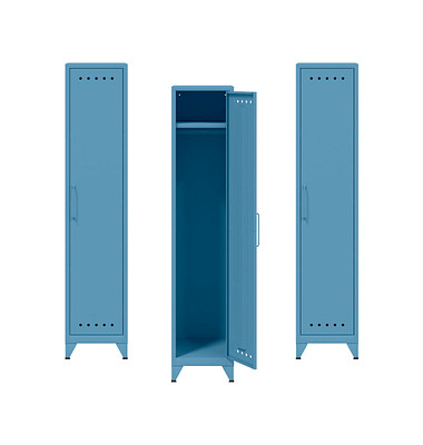 Spinde Fern Locker blau FERLOC3S605P3, 1 Schließfach 38,0 x 51,0 x 180,0 cm