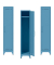 Spinde Fern Locker blau FERLOC3S605P3, 1 Schließfach 38,0 x 51,0 x 180,0 cm