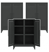 Sideboards Fern Middle, FERMID634P3 anthrazitgrau 6 Fachböden 80,0 x 40,0 x 110,0 cm