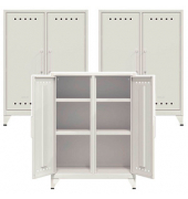 Sideboards Fern Middle, FERMID696P3 verkehrsweiß 6 Fachböden 80,0 x 40,0 x 110,0 cm