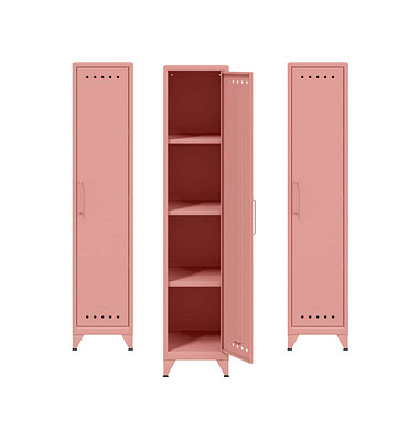 Spinde Fern Locker pastelpink FERLOC620P3, 1 Schließfach 38,0 x 51,0 x 180,0 cm