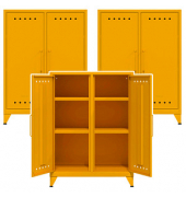 Sideboards Fern Middle, FERMID642P3 gelb 6 Fachböden 80,0 x 40,0 x 110,0 cm