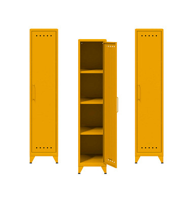 Spinde Fern Locker gelb FERLOC3S642P3, 1 Schließfach 38,0 x 51,0 x 180,0 cm