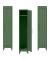 Spinde Fern Locker olivgrün FERLOC3S623P3, 1 Schließfach 38,0 x 51,0 x 180,0 cm