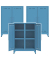 Sideboards Fern Middle, FERMID605P3 blau 6 Fachböden 80,0 x 40,0 x 110,0 cm