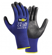 Arbeitshandschuhe touch, 95% Polyurethan, 5% Carbon, blau/schwarz, Größe 8 / M