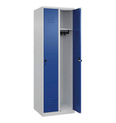 CP Spind Classic Plus lichtgrau, enzianblau 080000-20-S10004, 2 Schließfächer 60,0 x 50,0 x 185,0 cm